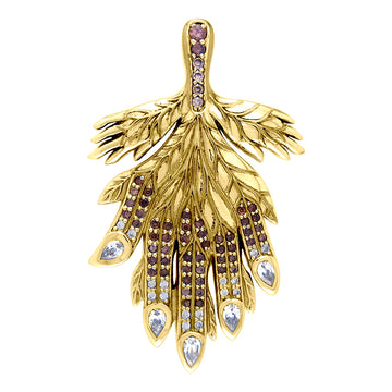 Hold my precious hand Dali-inspired Solid Yellow Gold Jewelry Pendant GPD2649